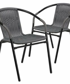 Flash Furniture - Lila Patio Chair (set of 2) - Gray