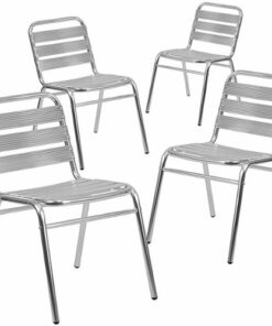 Flash Furniture - Lila Patio Chair (set of 4) - Aluminum 2