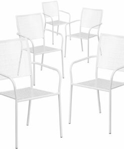 Flash Furniture - Oia Patio Chair (set of 5) - White 1