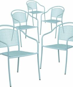 Flash Furniture - Oia Patio Chair (set of 5) - Sky Blue 1