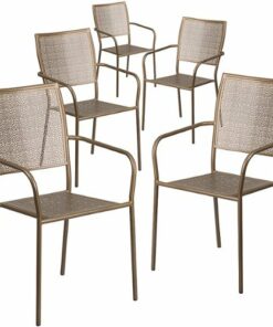 Flash Furniture - Oia Patio Chair (set of 5) - Gold 1