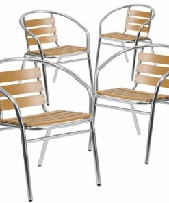 Flash Furniture - Lila Patio Chair (set of 4) - Aluminum 3
