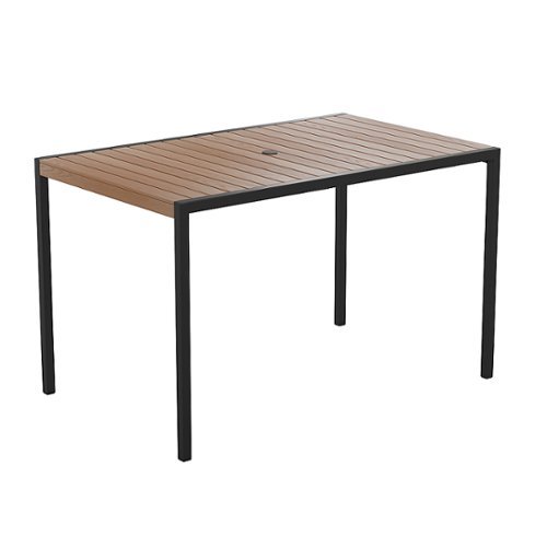 Flash Furniture - Lark Modern Patio Table - Teak 0