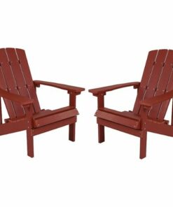Flash Furniture - Charlestown Adirondack Chair (set of 2) - Red