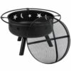 Flash Furniture - Chelton Fire Pit - Black 0