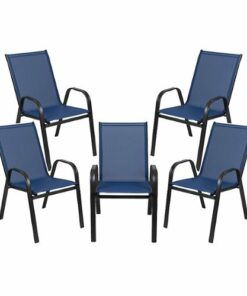 Flash Furniture - Brazos Patio Chair (set of 5) - Navy