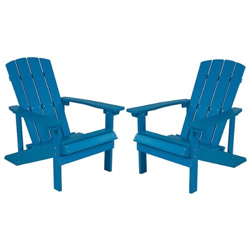 Flash Furniture - Charlestown Adirondack Chair (set of 2) - Blue 1
