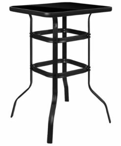 Flash Furniture - Barker Modern Patio Bar Table - Black