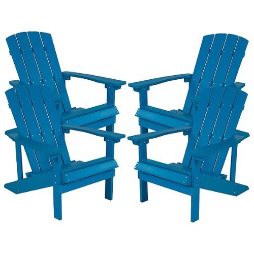 Flash Furniture - Charlestown Adirondack Chair (set of 4) - Blue 1