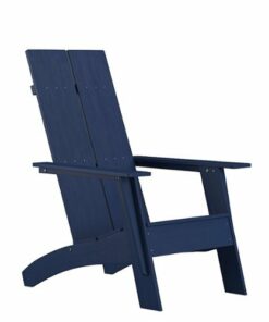 Flash Furniture - Sawyer Blue Modern Dual Slat Back Indoor/Outdoor Adirondack Style Patio Chair - Navy