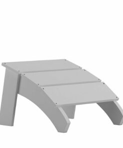 Flash Furniture - Sawyer Indoor/Outdoor Poly Resin Adirondack Style Ottoman - White