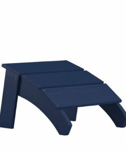 Flash Furniture - Sawyer Blue Indoor/Outdoor Poly Resin Adirondack Style Ottoman - Navy
