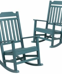 Flash Furniture - Winston Rocking Patio Chair (set of 2) - Teal