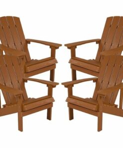 Flash Furniture - Charlestown Adirondack Chair (set of 4) - Teak