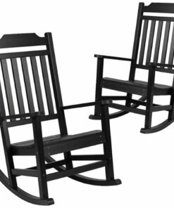 Flash Furniture - Winston Rocking Patio Chair (set of 2) - Black