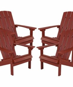 Flash Furniture - Charlestown Adirondack Chair (set of 4) - Red
