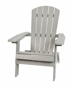 Flash Furniture - Charlestown Adirondack Chair - Gray 1