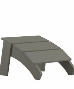 Flash Furniture - Sawyer Indoor/Outdoor Poly Resin Adirondack Style Ottoman - Gray