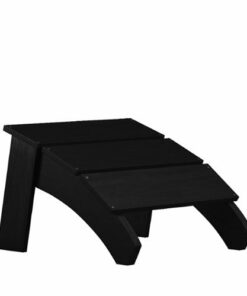Flash Furniture - Sawyer Indoor/Outdoor Poly Resin Adirondack Style Ottoman - Black