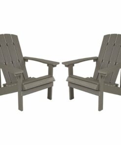 Flash Furniture - Charlestown Adirondack Chair (set of 2) - Gray 1