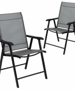 Flash Furniture - Paladin Patio Chair (set of 2) - Gray
