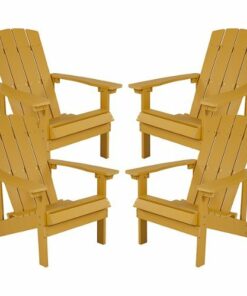 Flash Furniture - Charlestown Adirondack Chair (set of 4) - Yellow