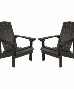 Flash Furniture - Charlestown Adirondack Chair (set of 2) - Slate Gray
