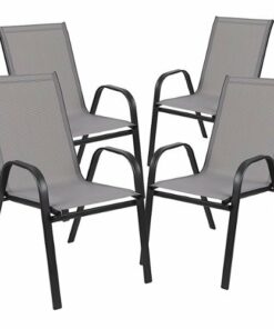 Flash Furniture - Brazos Patio Chair (set of 4) - Gray