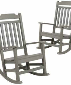 Flash Furniture - Winston Rocking Patio Chair (set of 2) - Gray