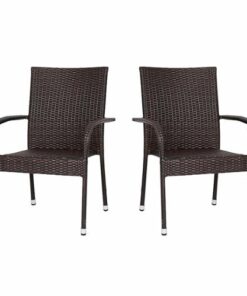 Flash Furniture - Maxim Patio Chair (set of 2) - Espresso