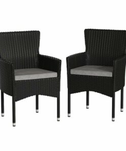 Flash Furniture - Maxim Patio Chair (set of 2) - Black/Gray