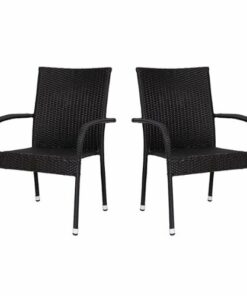 Flash Furniture - Maxim Patio Chair (set of 2) - Black