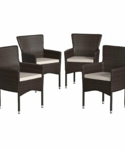 Flash Furniture - Maxim Patio Chair (set of 4) - Espresso/Cream
