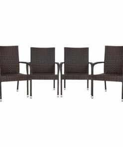Flash Furniture - Maxim Patio Chair (set of 4) - Espresso