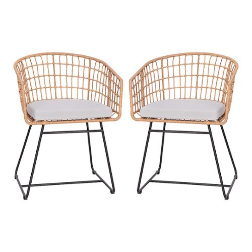 Flash Furniture - Devon Patio Lounge Chair - Natural/Light Gray