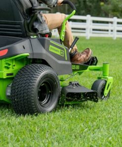 Greenworks - 80 Volt 42" CrossoverZ Electric Zero Turn Riding Lawn Mower (6 4Ah Batteries and 3 Dual Port Turbo Chargers Included) - Green