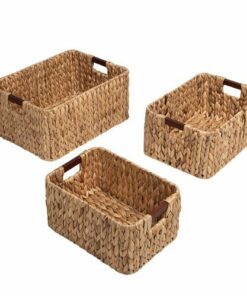 Honey-Can-Do - 3pc Square Baskets - Natural