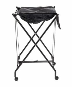 Honey-Can-Do - Single Bounce Back Hamper - No Bend Laundry Basket on Wheels with Lid - Black