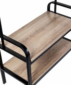 Honey-Can-Do - Entryway Bench with Coat Hooks and Shoe Storage - Black