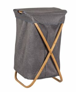 Honey-Can-Do - Bamboo & Canvas Hamper - Natural