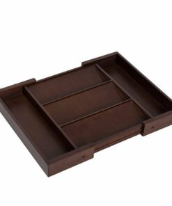 Honey-Can-Do - Expandable Kitchen Drawer Organizer Tray - Walnut