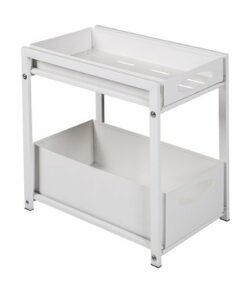 Honey-Can-Do - Metal Kitchen Cabinet Organizer with Drawers - White