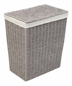 Honey-Can-Do - 7-Piece Twisted Paper Rope Woven Bathroom Storage Basket Set - Grey