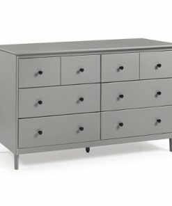 Walker Edison - Classic Solid Wood 6-Drawer Dresser - Grey