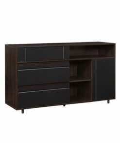 Walker Edison - Contemporary Open and Closed-Storage Sideboard - Dark Espresso