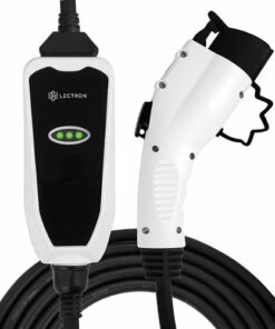 Lectron Level 1/2 Portable J1772 EV Charger (16 Amp/32 Amp) with Dual Charging Plugs (NEMA 5-15 & 14-50) - Black