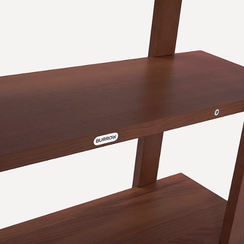 Burrow - Index Hardwood 3-Shelf Bookshelf - Walnut