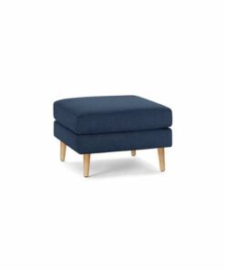 Burrow - Mid Century Nomad Ottoman - Navy Blue 1