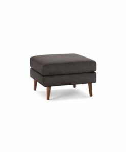 Burrow - Mid Century Nomad Ottoman - Charcoal 1