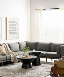 Burrow - Modern Field 4-Seat Sectional - Carbon 0